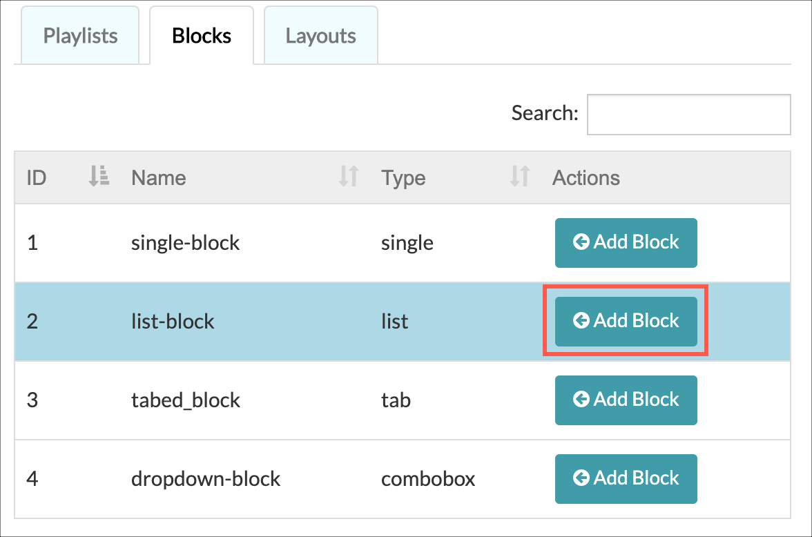 Add list block