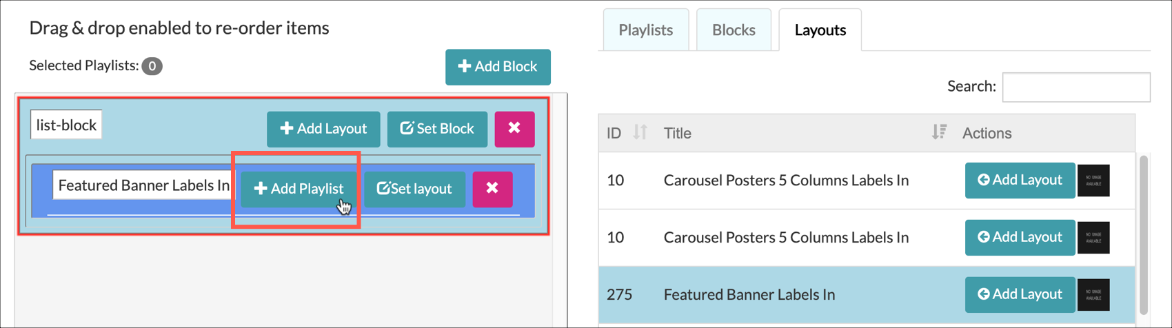 Add Playlist button