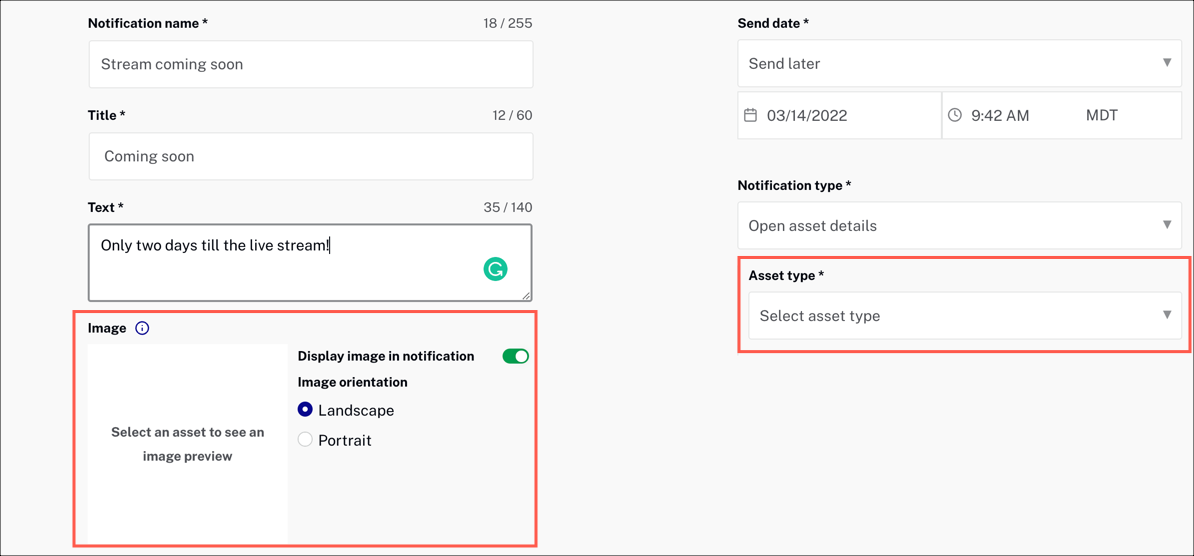 Additional input fields