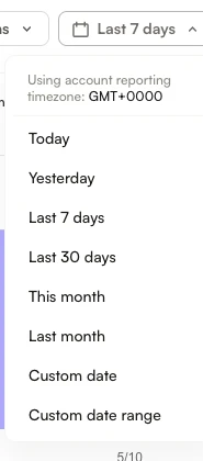 date selector