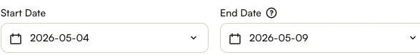 Select date range