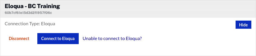 connect to eloqua