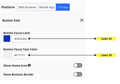 preference center button sets styling