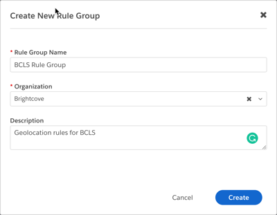 create rule group