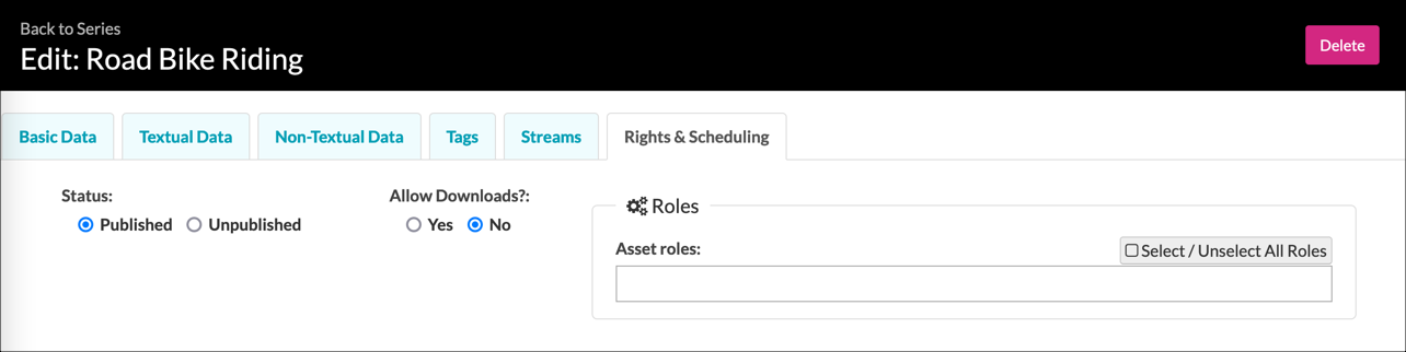 Rights & Scheduling