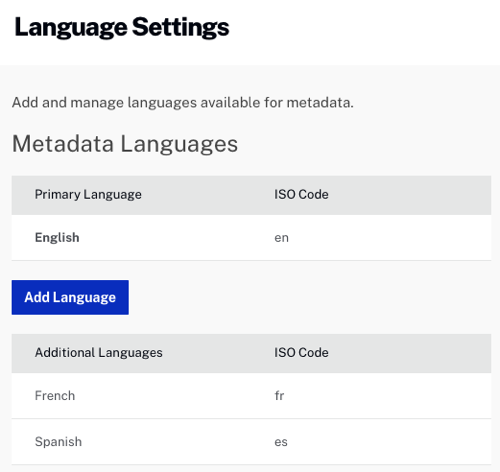 metadata languages