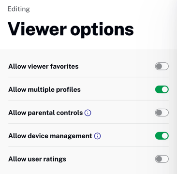 viewer options