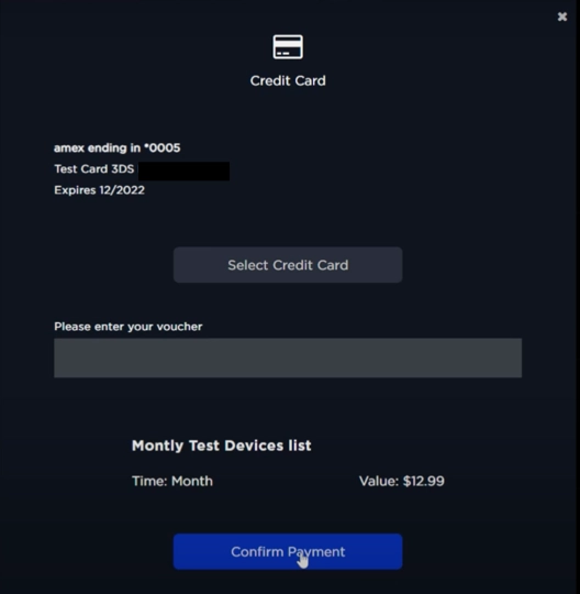 Confirm payment