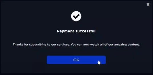 Payment success