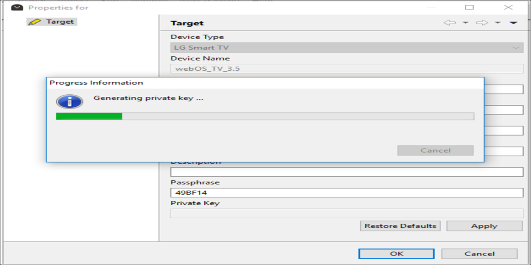 Generate private key
