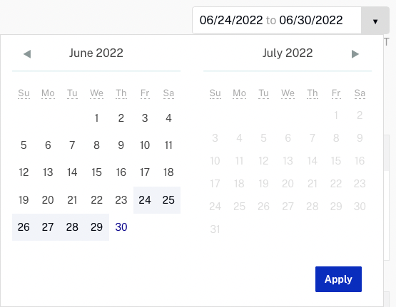 date selector