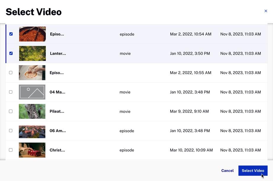select-videos