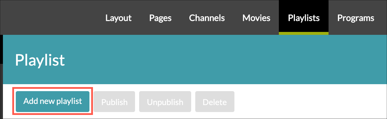 Playlist button